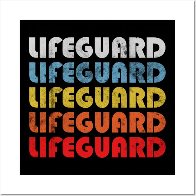 Lifeguard gift retro design. Perfect present for mom dad friend him or her Wall Art by SerenityByAlex